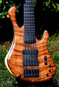 Redwood Solid Body Electric Bass Guitar by Tom Clement