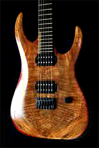 Spalted & Flamed, Maple RedWitch Solid Body Guitar by Guitar Logistics