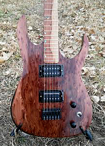 Burl Redwood Guitar by Alien Guitars USA Email alienguitarfactory@gmail.com
