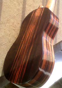 Concert Size Redwood and Macassar Ebony Ukulele by Jacques Falcou, USA