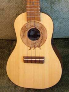 Grafted Walnut and Cedar Top Ukulele by Hound Sound Ukuleles afreiki@yahoo.com  USA