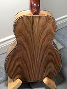 Tenor Ukulele with Redwood top and Pistachio B&S by Jim Schaffer  USA  jschaffer4311@gmail.com